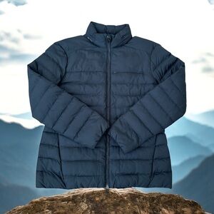 Women's Navy Puffer Jacket